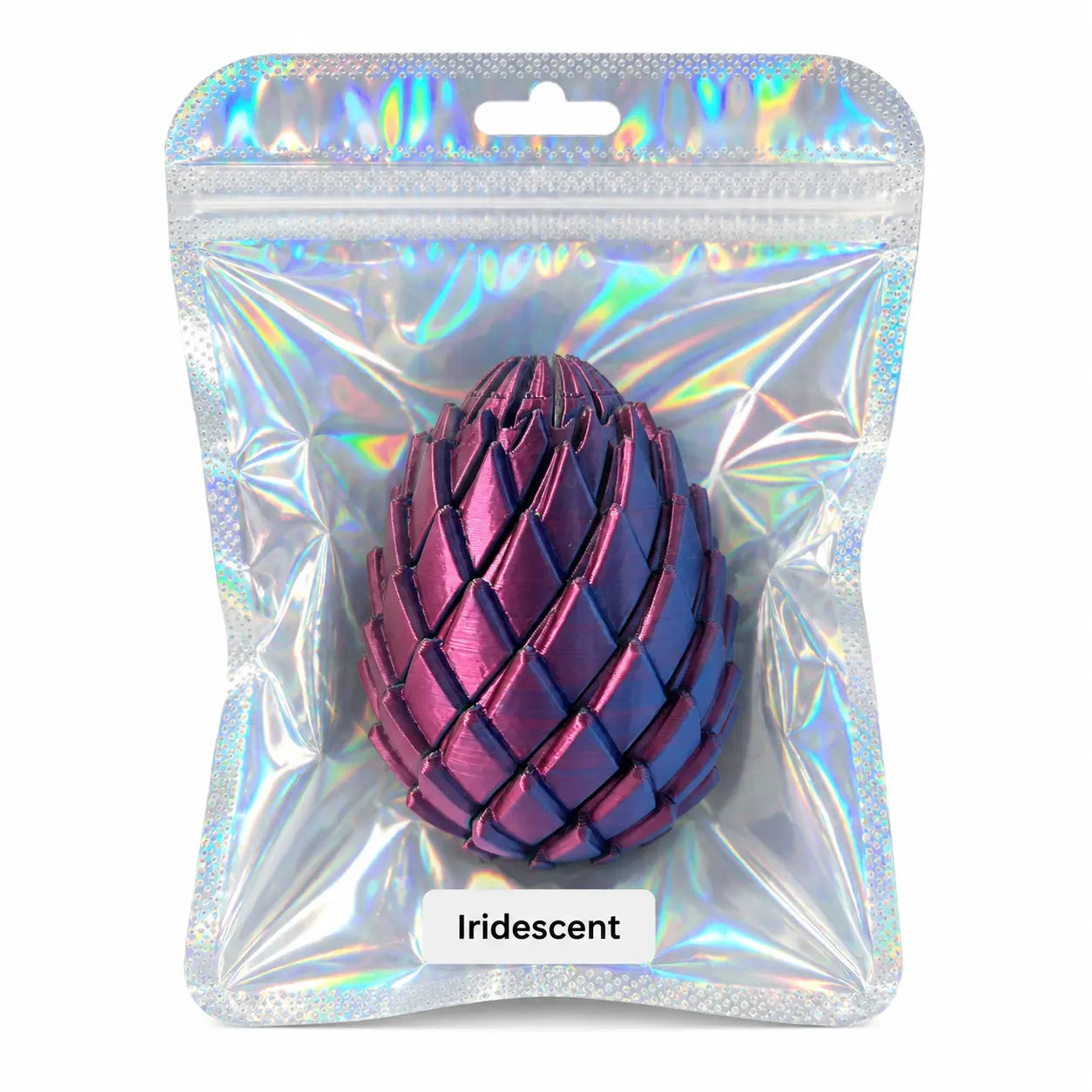 Gigilli 3D Printed Dragon Egg Fidget Toy – Expandable Twist-Apart Sensory Toy for Stress Relief, Desk Display & Gifting | Holographic Pouch Included | 7.5 Cm / 3 In, 45 G