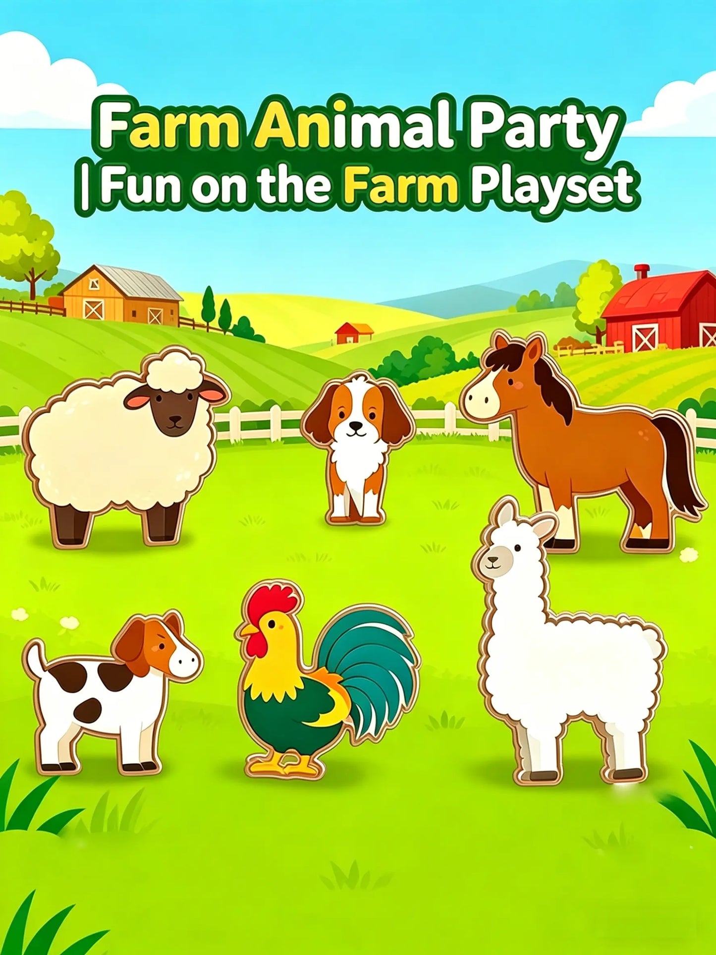 Mini Magnetic Tiles Farm Set, 70 37PCS Magnetic Building Blocks with Farm Animals & Wheelbarrow - STEM Educational Building Toys for Kids 3＋, Creative Construction Play for Toddlers, Perfect Birthday & Holiday Gift
