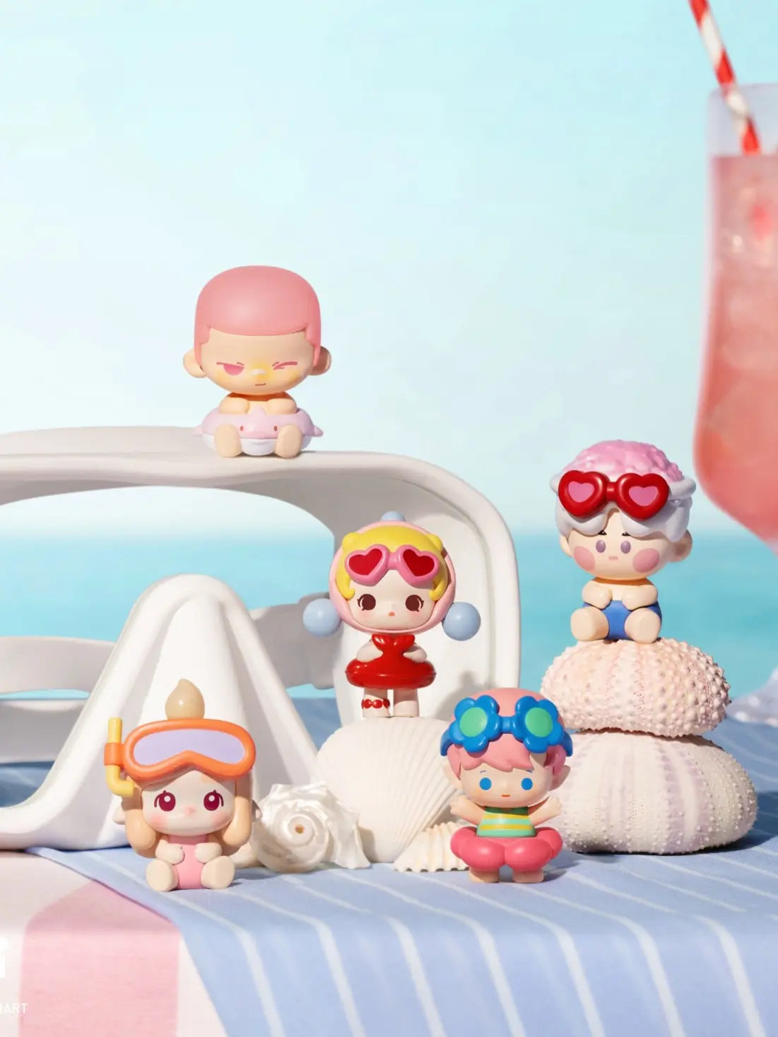 POP BEAN Island Vacation Blind Box Mini Collectible Figures