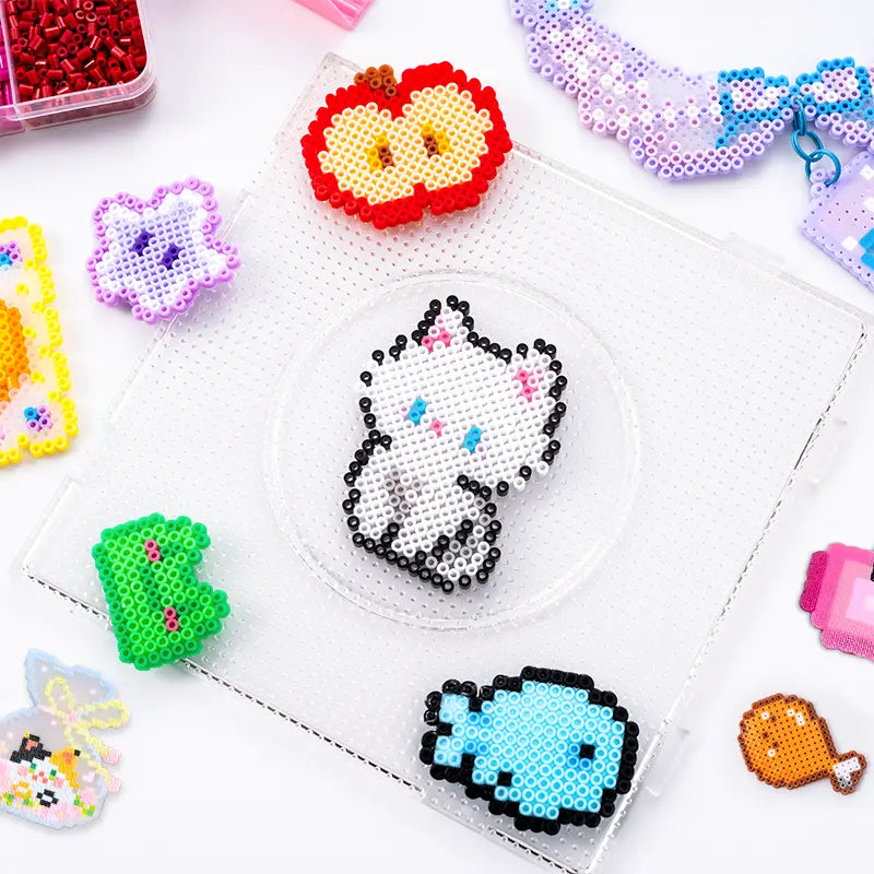 Pixel Art Fuse Beads Kit – Large DIY Craft Set with Iron, Arts & Crafts Supplies, Room Decorations, Fun Educational Toy for Boys & Girls