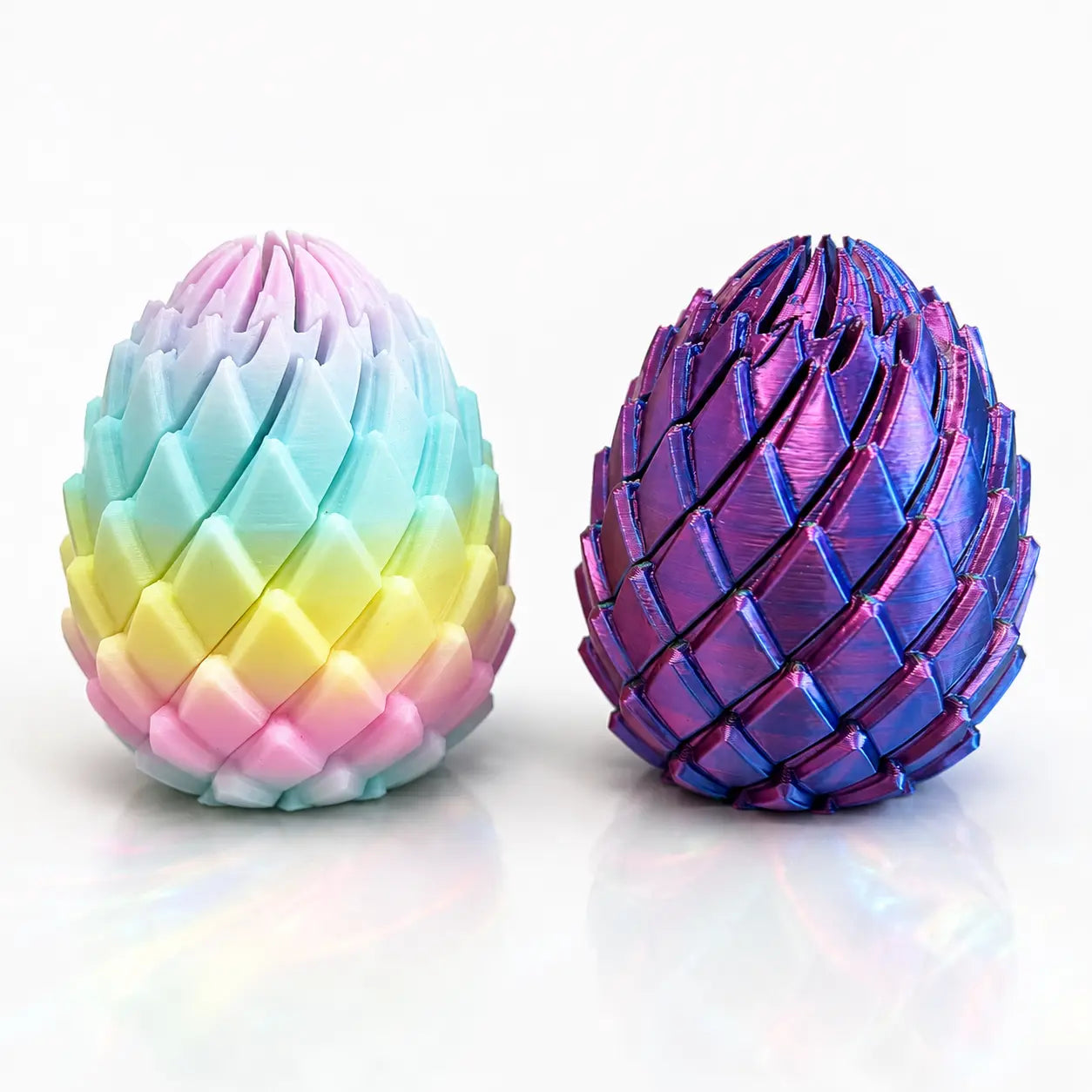 Gigilli 3D Printed Dragon Egg Fidget Toy – Expandable Twist-Apart Sensory Toy for Stress Relief, Desk Display & Gifting | Holographic Pouch Included | 7.5 Cm / 3 In, 45 G