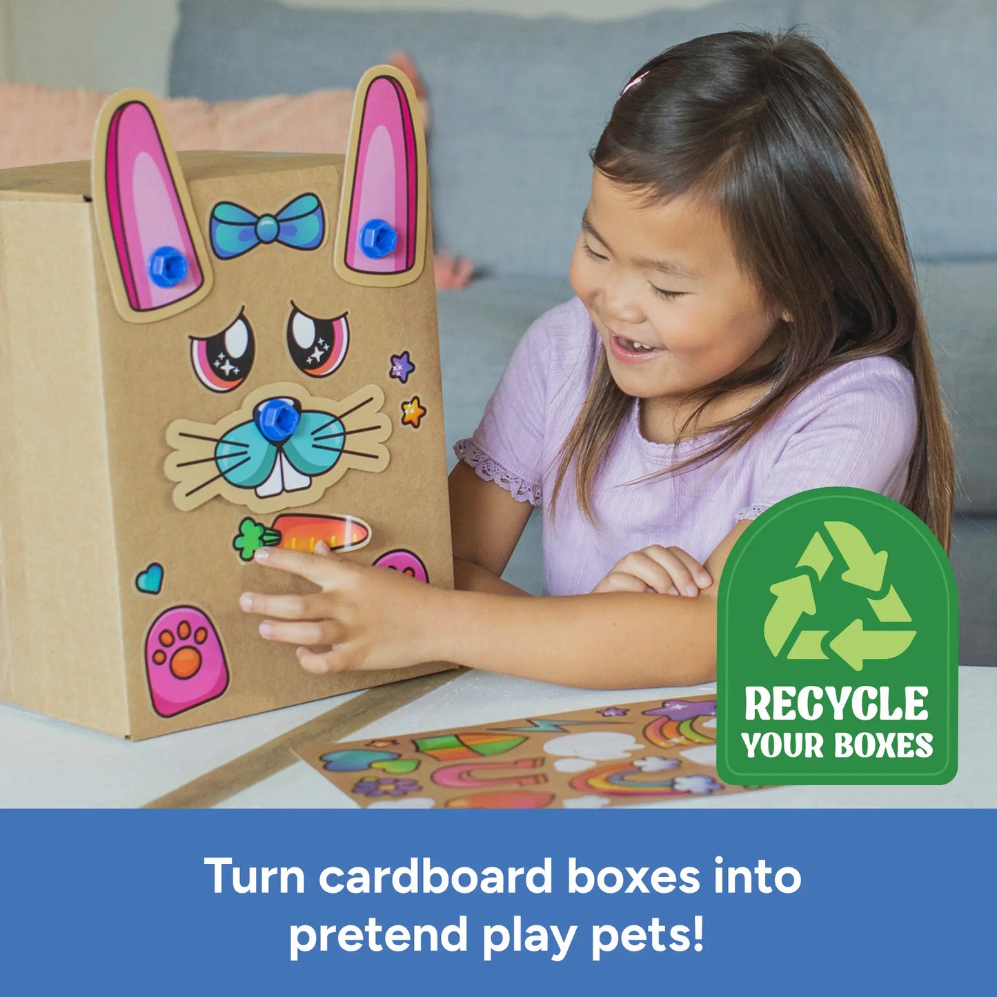 Educational Insights Boxineers Cardboard Animals and Vehicles - Creative Craft Supplies for Kids Projects, Cardboard Tools for Kids, DIY Fine Motor Activities, Kids Crafts and STEM Construction Kits